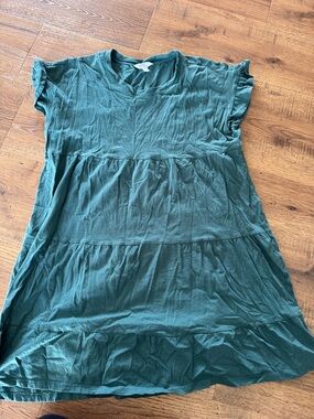 Time and Tru Teal Tiered Short Sleeve Tunic